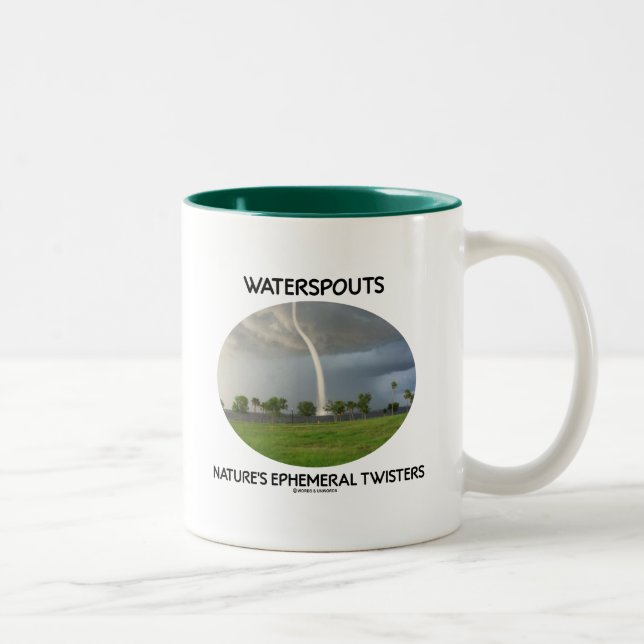 Waterspouts Naturschauspiele Zweifarbige Tasse (Rechts)