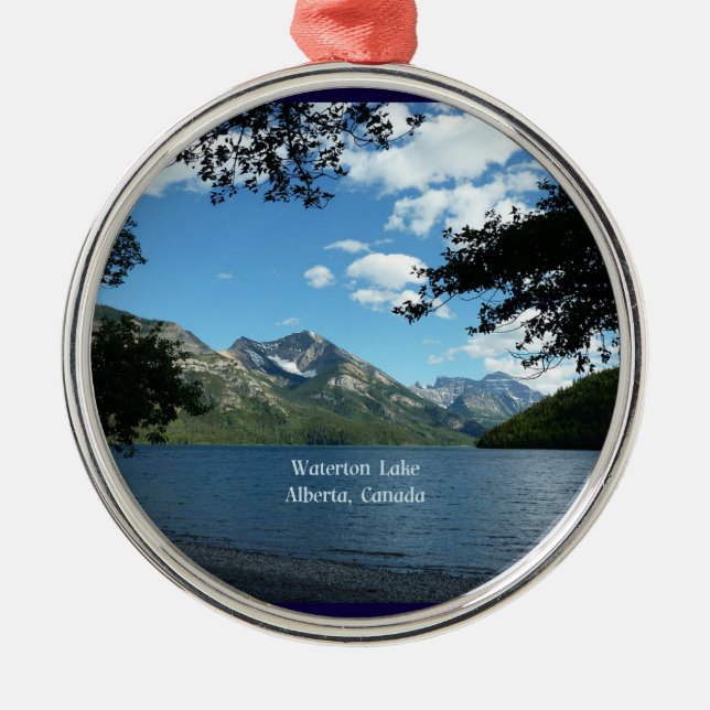 Waterton Lake, Alberta, Kanada, Ornament Aus Metall (Vorne)