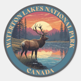 Waterton Lakes National Park of Canada Runder Aufkleber