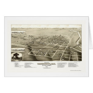 Watertown, carte panoramique d'écart-type - 1883