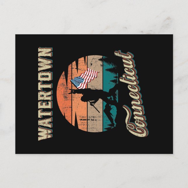 Watertown Connecticut Postkarte (Vorderseite)