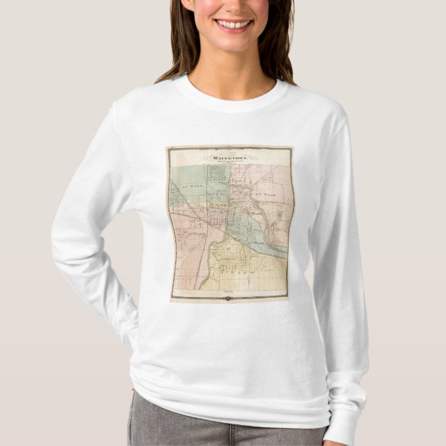 Watertown, Dodge u. Jefferson Lattich T-Shirt (Vorderseite)