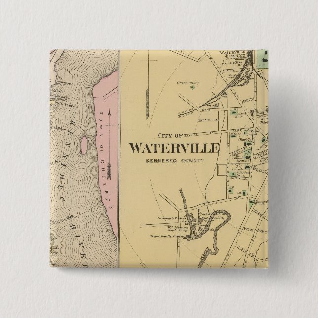 Waterville, Kennebec Co Button (Vorderseite)