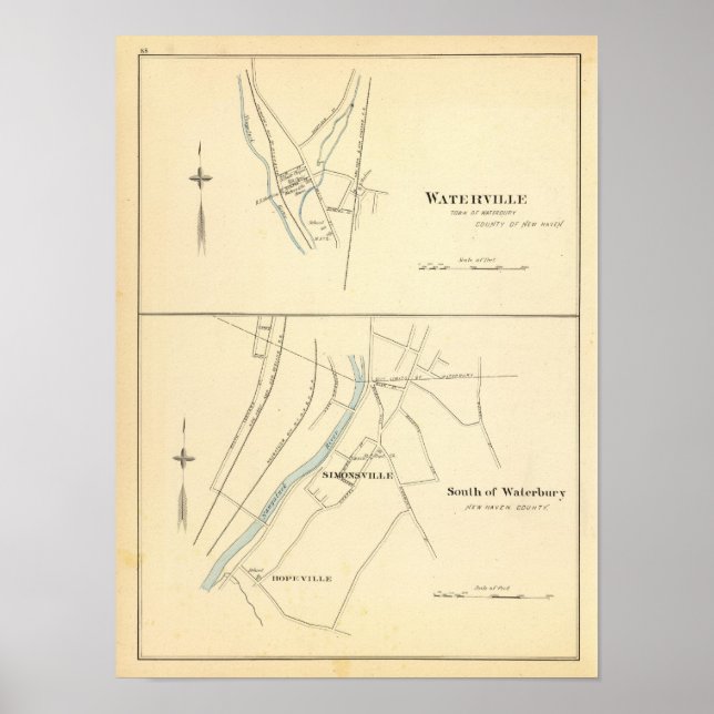 Waterville, S of Waterbury Poster (Vorne)