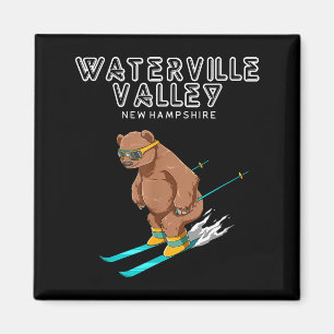 Waterville Valley New Hampshire - Lustiger Ski Gri Magnet