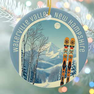 Waterville Valley New Hampshire Ski-Souvenir Keramik Ornament
