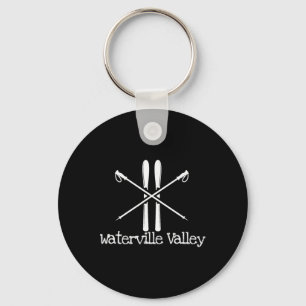 Waterville Valley Rustic Ski Skier Skier Skistöcke Schlüsselanhänger