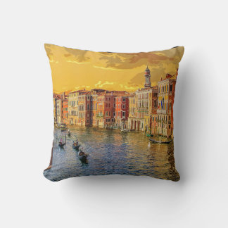 Waterway-Gebäude Nr. 15 von Venedig Italy Kissen