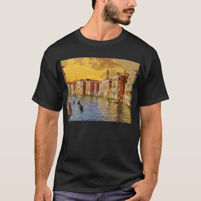 Waterway-Gebäude Nr. 15 von Venedig Italy T-Shirt (Vorderseite)