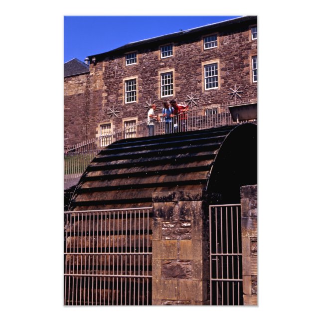 Waterwheel New Lanark Scotland Poster de carte pos (Devant)