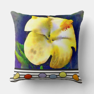 Watery Hibisken Reversibles Akzent Kissen