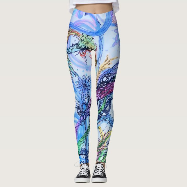 Watery Wonderscape Leggings (Vorderseite)