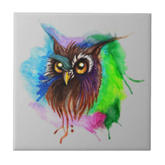 Watery Wood Owl Fliese