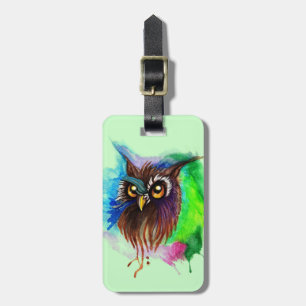 Watery Wood Owl Gepäckanhänger