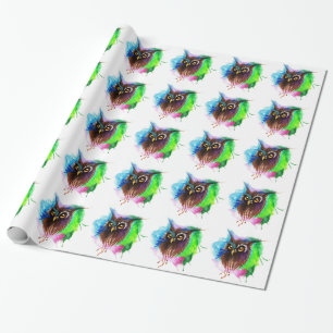 Watery Wood Owl Geschenkpapier