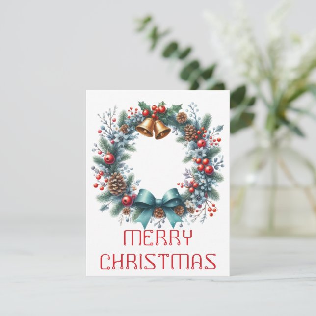 Wath Christmas Card Feiertagskarte (Stehend Vorderseite)