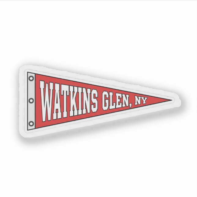 Watkins Glen, New York - pennant Aufkleber (Vorderseite)