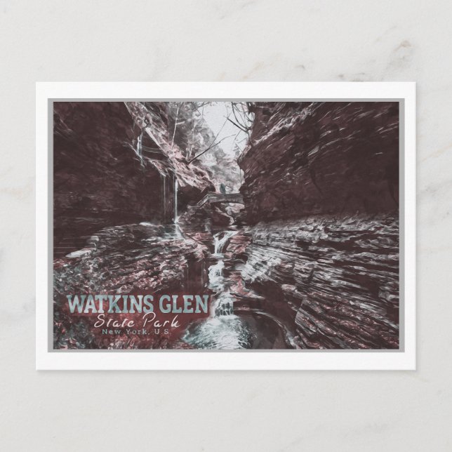 WATKINS GLEN - NEW YORK US POSTKARTE (Vorderseite)