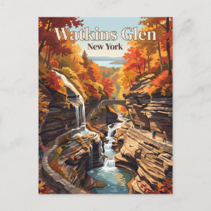 Watkins Glen, New York, USA Postkarte