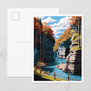 Watkins Glen Staat Park/Garten: Parco di Villa dei Postkarte