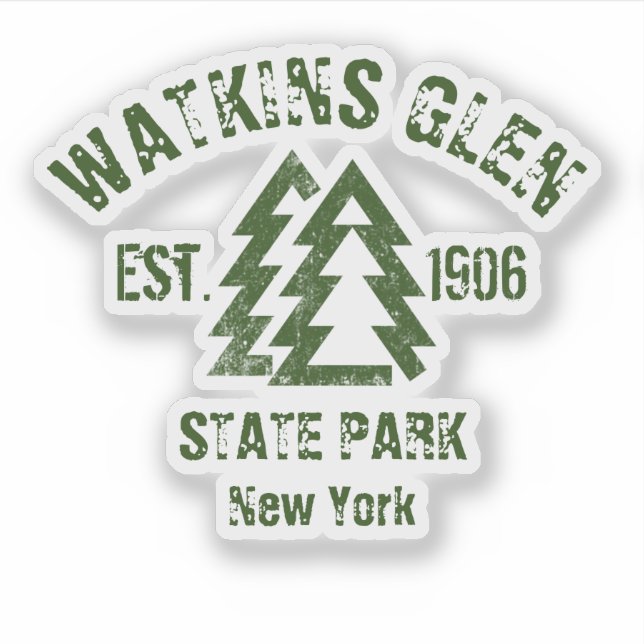 Watkins Glen Staat Park New York Aufkleber (Vorderseite)