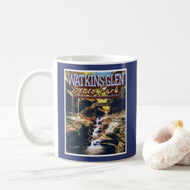 WATKINS GLEN STAAT PARK - NEW YORK VEREINIGTE STAA KAFFEETASSE (Mit Donut)