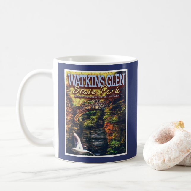 WATKINS GLEN STAAT PARK - NEW YORK VEREINIGTE STAA KAFFEETASSE (Mit Donut)