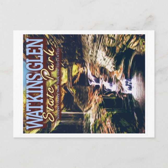 WATKINS GLEN STAAT PARK - NEW YORK VEREINIGTE STAA POSTKARTE (Vorderseite)