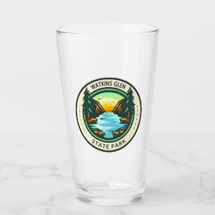 Watkins Glen State Park New York Emblem Vintage Glas