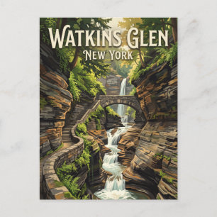 Watkins Glen State Park New York Postkarte