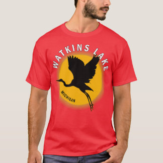Watkins Lake von Michigan Heron Sunrise T-Shirt