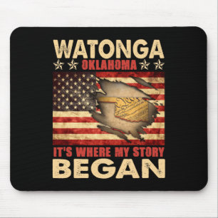 Watonga Oklahoma USA Flagge 4. Juli Mousepad
