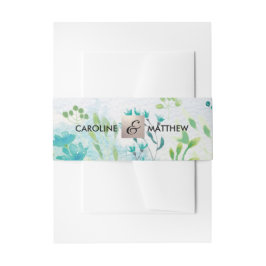 Watrecolor Spring Wildblumen Hochzeit Einladungsbanderole