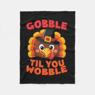 Watscheln bis Sie wackeln Thanksgiving Day Gilgrim Fleecedecke