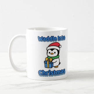 Watscheln Sie in das Weihnachten Süße Pinguin Weih Kaffeetasse