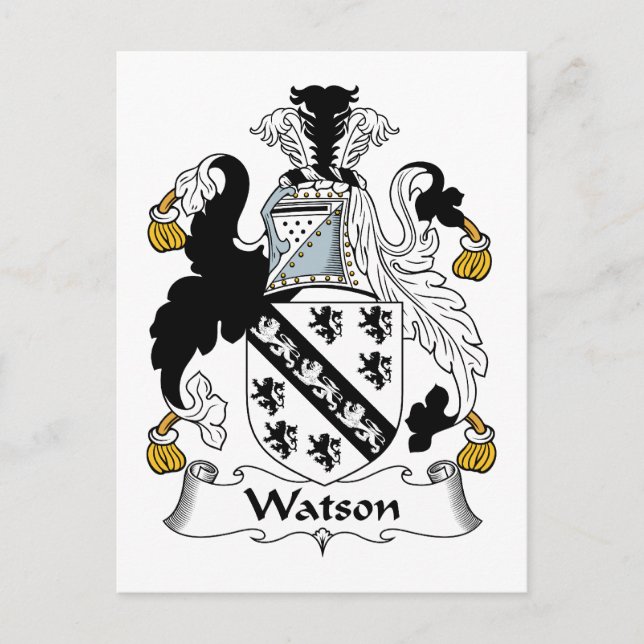 Watson Familienwappen Postkarte (Vorderseite)