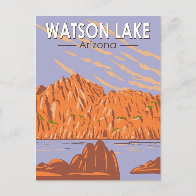 Watson Lake Arizona Vintages Postkarte (Vorderseite)