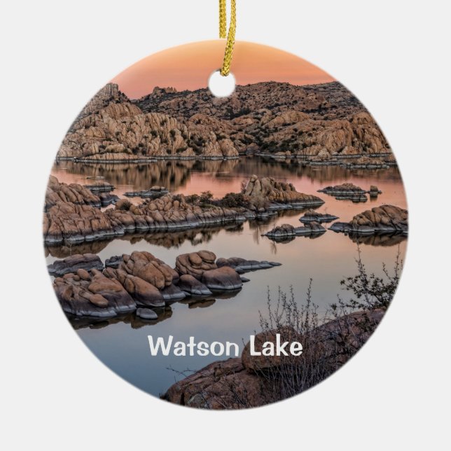 Watson Lake, Prescott, Arizona Keramik Ornament (Vorne)