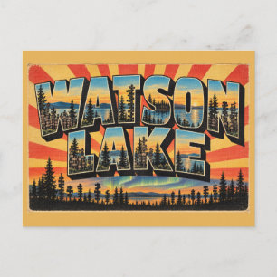 Watson Lake YT Signpost Forest Northern Lights Kun Postkarte