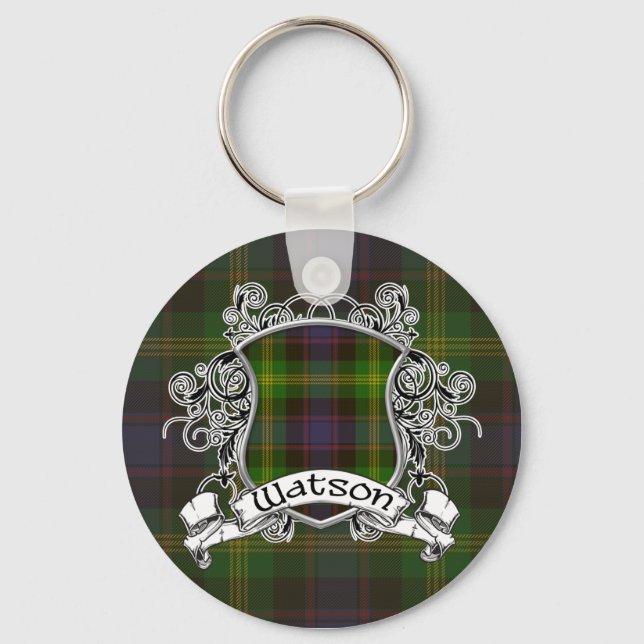 Watson Tartan Shield Schlüsselanhänger (Vorderseite)