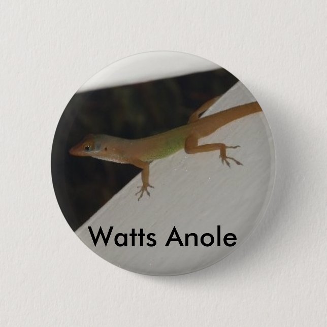 Watt Anole Reptil-Knopf- Button (Vorderseite)