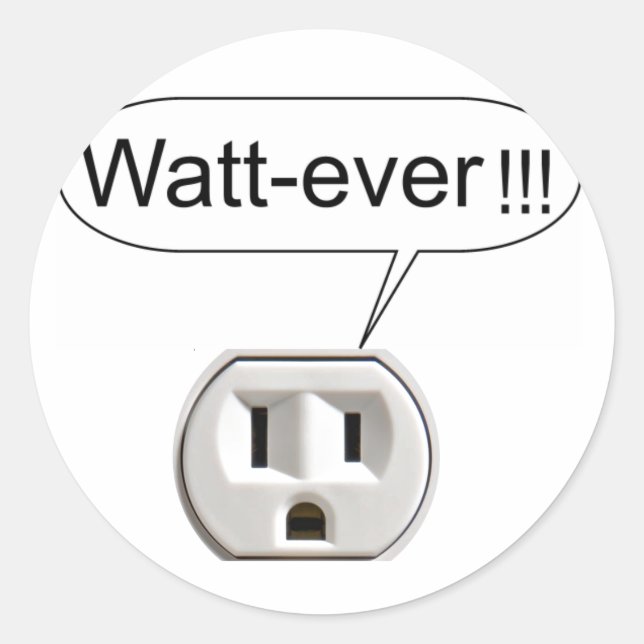 Watt-Ever Runder Aufkleber (Vorderseite)