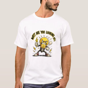 Watt Siehst Du An? Lustige wütende Glühbirne T-Shirt