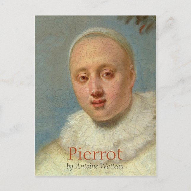 Watteau Italien Pierrot CC0719 Carte postale (Devant)