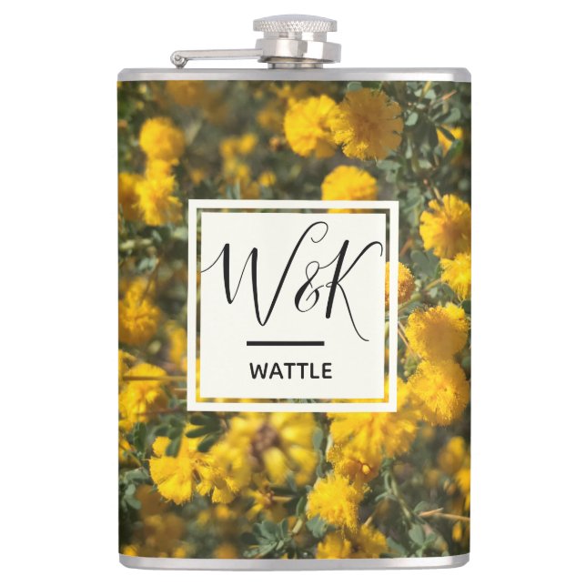 Wattle Flachmann (Vorderseite)