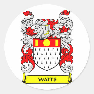 WATTS Coat of Arms Runder Aufkleber