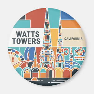 Watts Towers von Simon Rodia State Historic Park Magnet