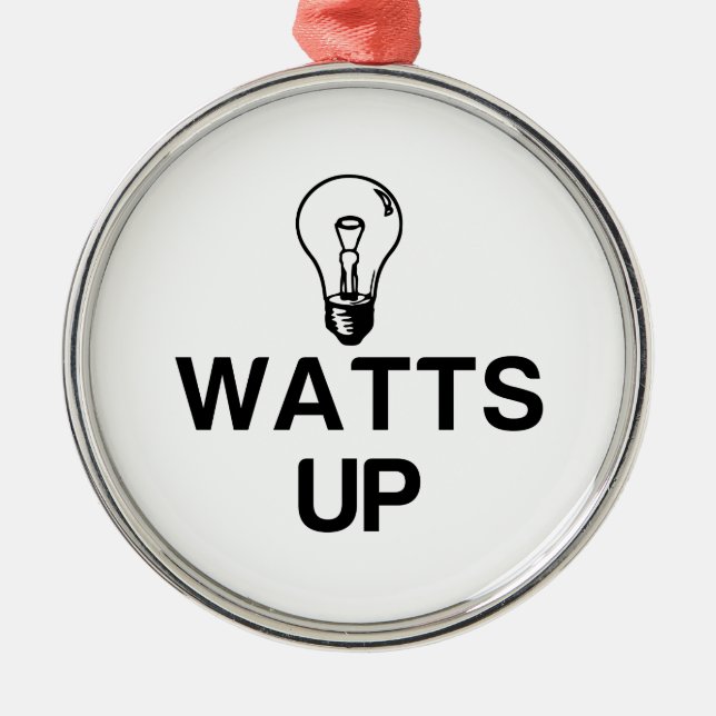 WATTS UP LIGHT BULB - Copy Ornament Aus Metall (Vorne)