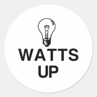 WATTS UP LIGHT BULB - Copy Runder Aufkleber