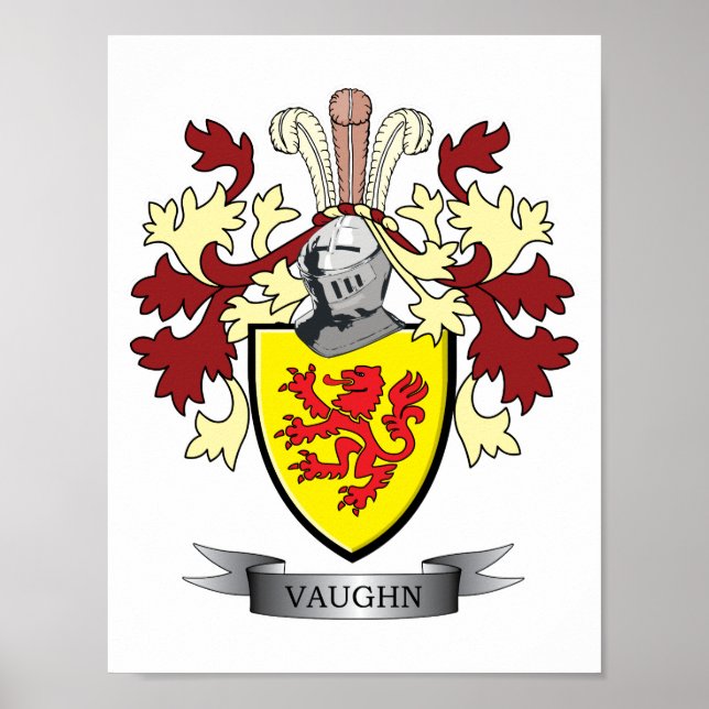 Waughn-Familienwappen-Wappen Poster (Vorne)